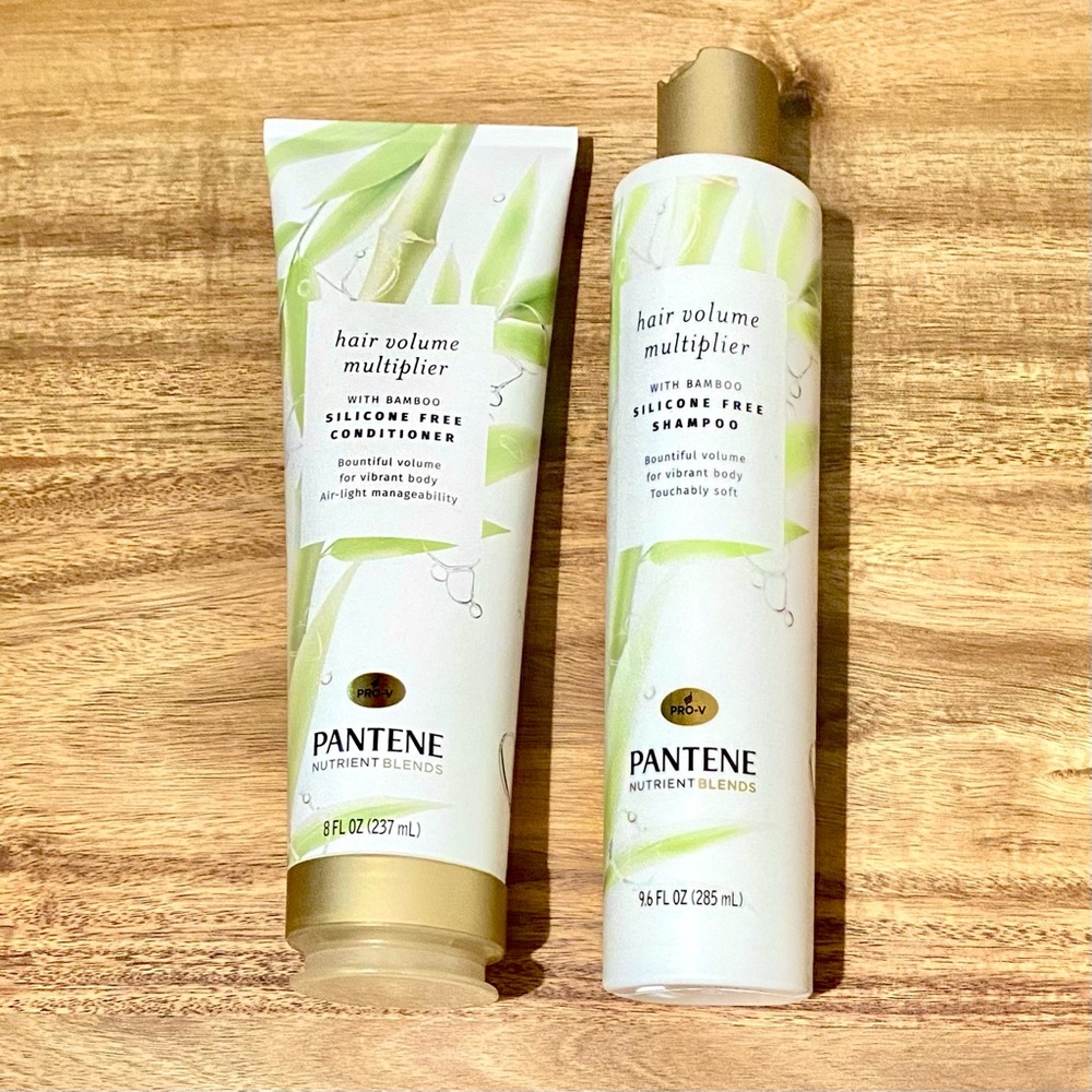 Pantene Nutrient Blends hair volume multiplier silicone free shampoo conditioner